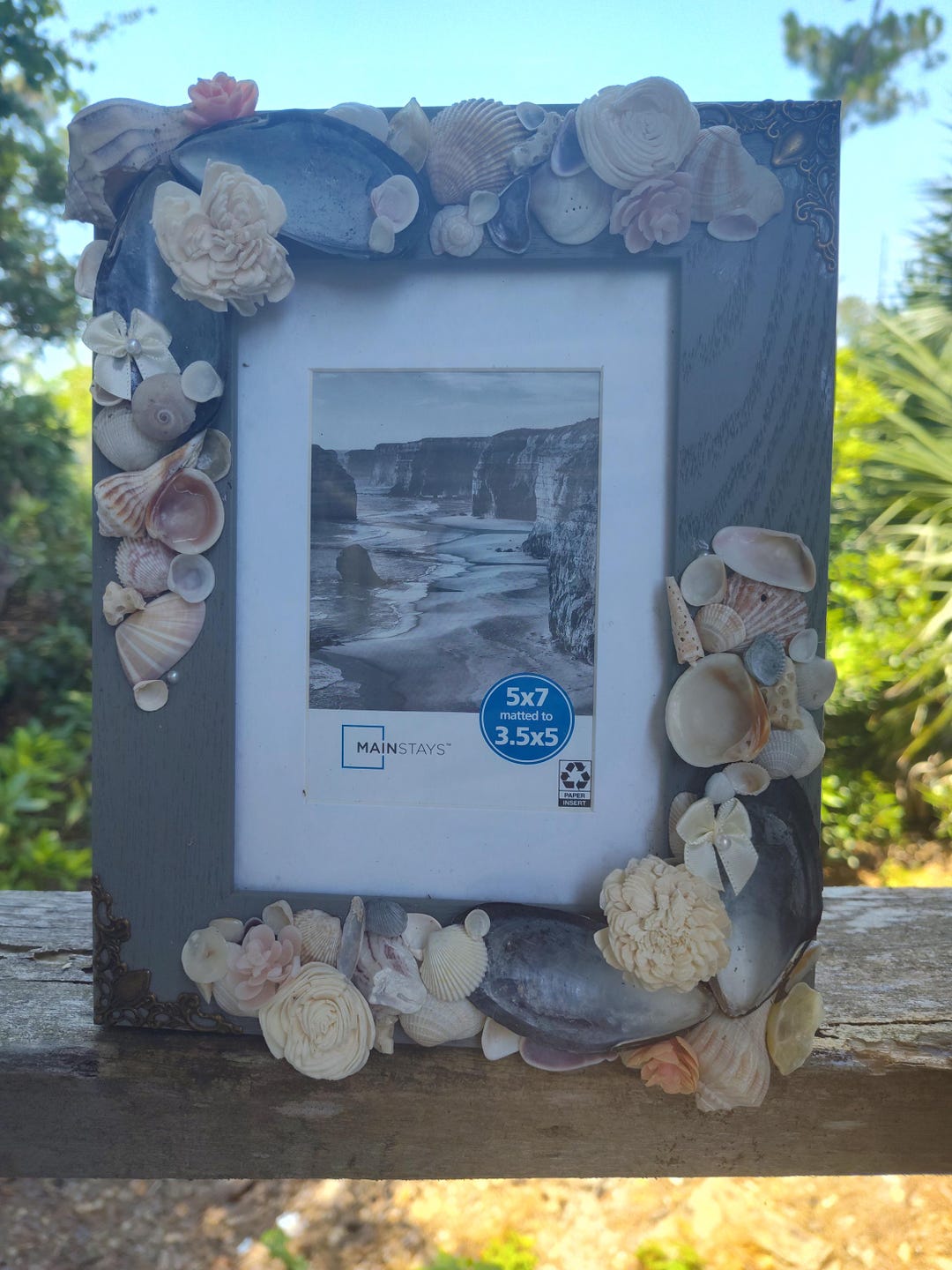 Handmade Shell Frame Ocean Beach Natural Picture - Etsy