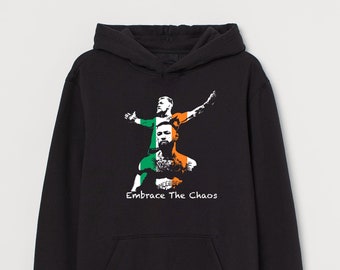 Connor Mcgregor Hoodie MMA UFC Ireland Angry Face Inspired Design Hooded Jumper Connor Mcgregor Hoodie MMA UFC Ireland Angry Face Inspired Design Hooded Jumper
