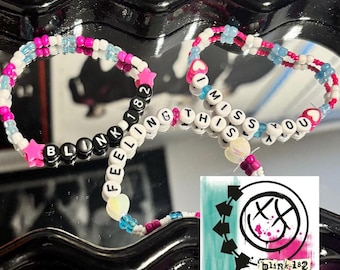 Set personalizzabile di 3 braccialetti dell'album Self-Titled dei Blink-182