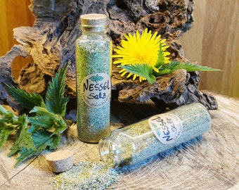 Herbal salt Nettle salt in a jar Spring nettle 50 g gifts