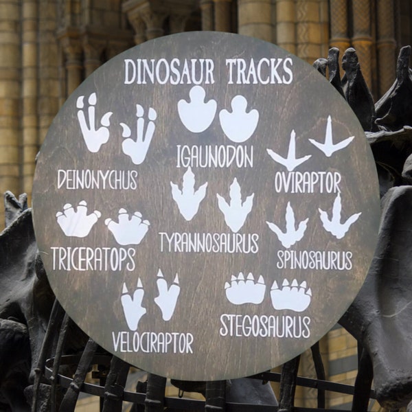 Dinosaur Tracks/ Dinosaur Tracks Sign /Dino Decor/ dinosaur nursery / dino nursery / dino/ boys room/ t rex