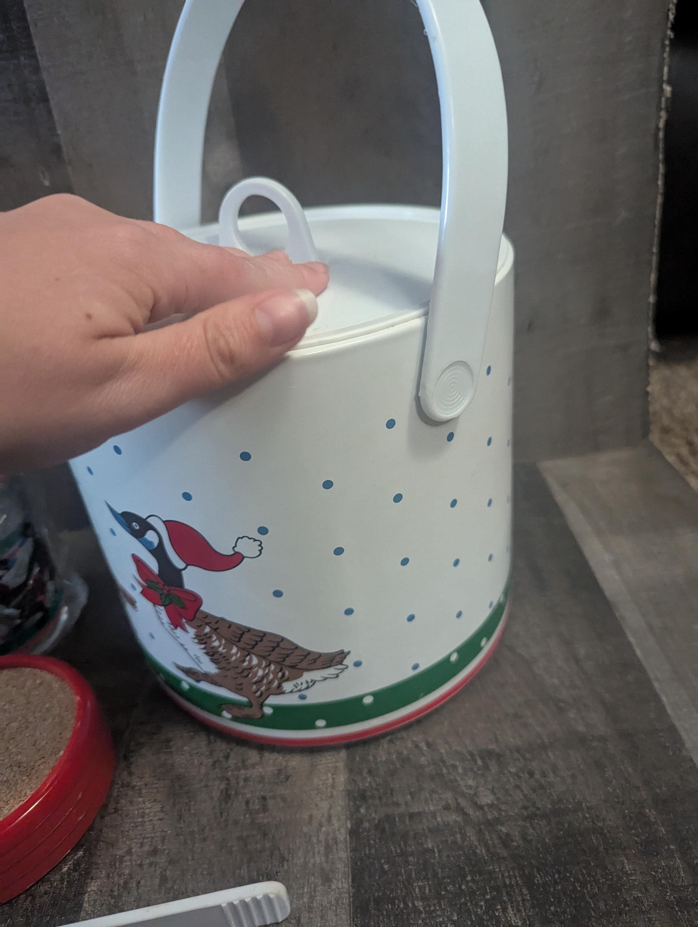 Incredible Vintage 80' S Goose Geese Acrylic Ice Bucket