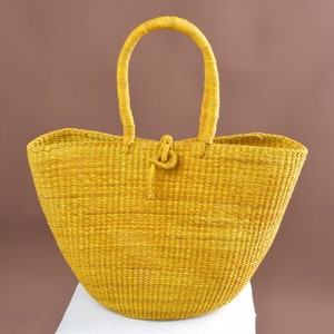 Handgewebte Tasche aus buntem Stroh handmade grüner u-shopper| roter Strohsack Geschenkkorb | Rattan Mini Tasche mit Henkel | kleinen Einkaufskorb