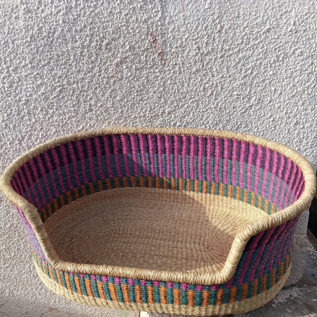 Dog Wicker Basket Extra Large Bulldog Lounger Small Dog Etsy