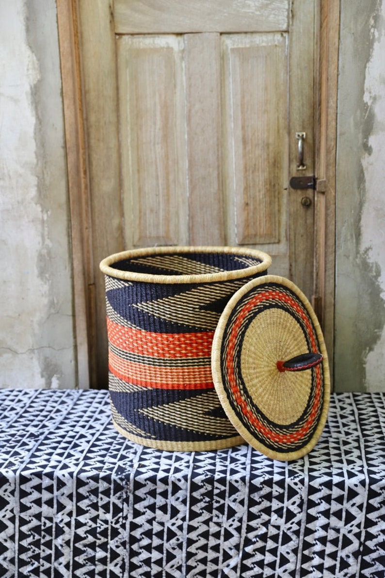 Handwoven Laundry Basket With Lid Extra Large Floor Hamper - Etsy