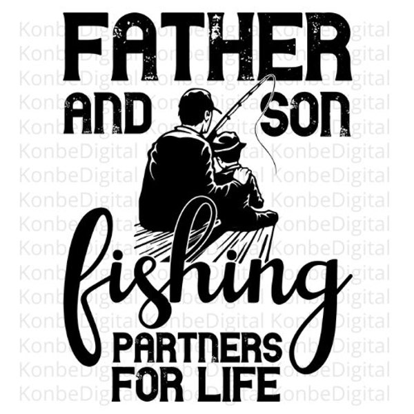 Padre y son pesca SVG Father and son fishing Regalo del dia del padre