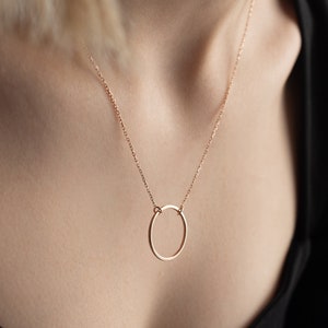 Handmade Gold Plated Sterling Silver Circle Necklace: Eternity Karma Necklace