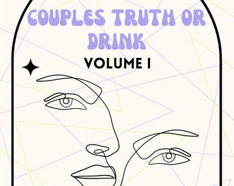 40 Couples Truth or Drink Questions // Date Night Drinking Game // Instant Download Adult Party Game