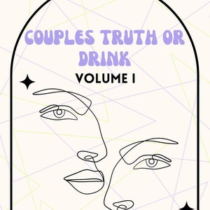 40 Couples Truth or Drink Questions // Date Night Drinking Game // Instant Download Adult Party Game