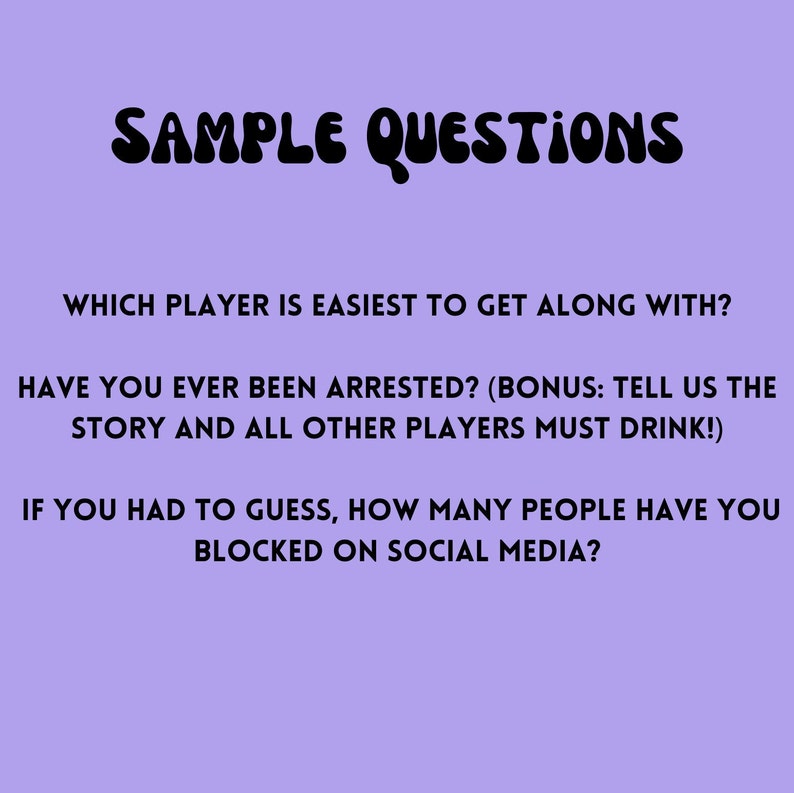 40 Adult Truth or Drink Questions // Digital Drinking// Instant Download Adult Only Party Game