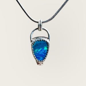 Australian Opal Necklace, Australian Boulder Opal Necklace, Sterling Silver Opal Necklace, Opal Jewelry, Boulder Opal Jewelry, October