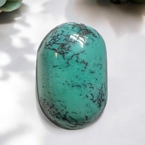 Natuurlijk spinnenwebturquoise cabochon, blauw turkoois, los, turkoois voor sieraden maken, wolkbergturkoois, groen turkoois