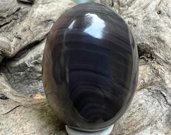 Cabochon di gioielli in agata del Botswana / Cabochon di agata / Cabochon di agata fasciata / Cabochon di agata striata / Creazione di gioielli / Cabochon nero
