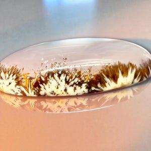 Indonesian Plume Agate Cabochon: Natural Gemstone for Jewelry Making, Wire Wrapping