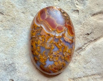 Raro cabochon di agata piumata La Riviera, agata piumata coda di gallo, unico, insolito, materiali per la creazione di gioielli, pietre per avvolgimento del filo.