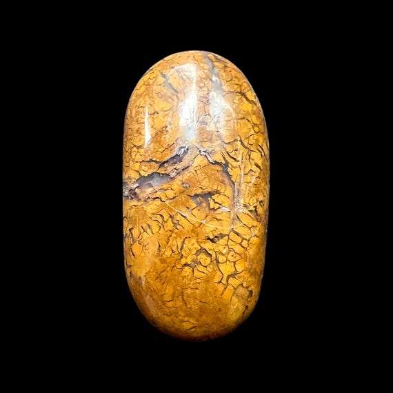 Stone Canyon Brecciated Yellow Jasper Cabochon, Agate Jasper