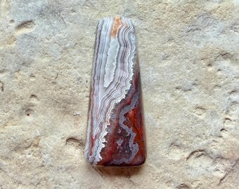 Cabochon di agata messicana Crazy Lace rosso e rosa, cabochon di agata messicana, pizzo Rosetta, agata fasciata, rosa, cabochon per la creazione di gioielli, pietra preziosa