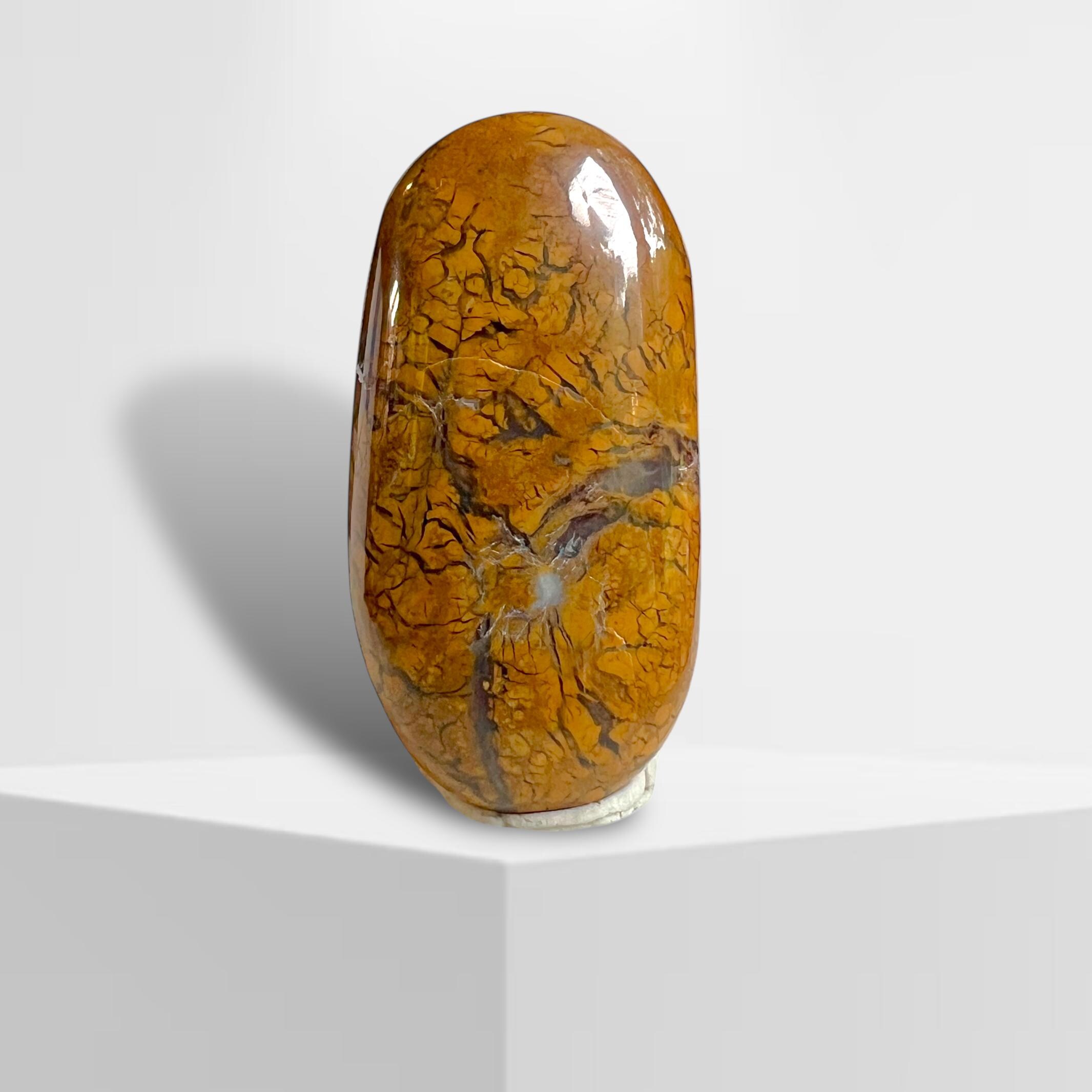 Stone Canyon Brecciated Yellow Jasper Cabochon, Agate Jasper