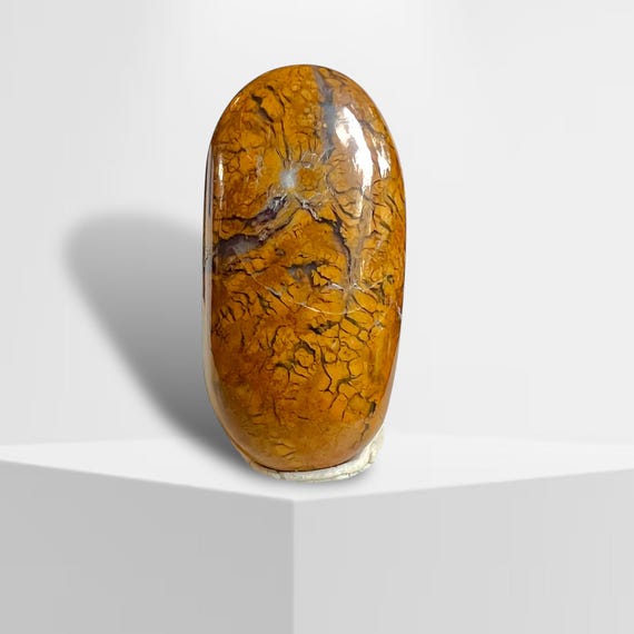 Stone Canyon Brecciated Yellow Jasper Cabochon, Agate Jasper