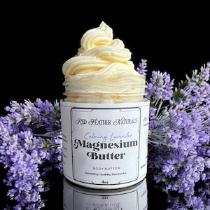Hydrating Magnesium Body Butter - Lavender - Magnesium Cream - Red Feather Naturals