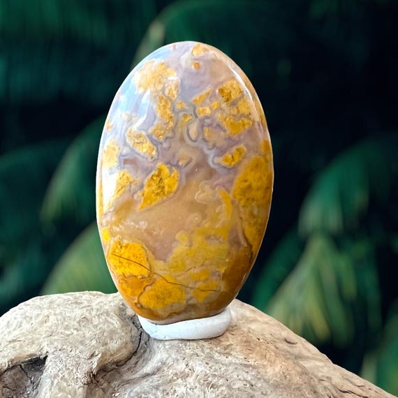 Stony Creek Jasper Cabochon, Agate Jasper Cabochon, Yellow Blue
