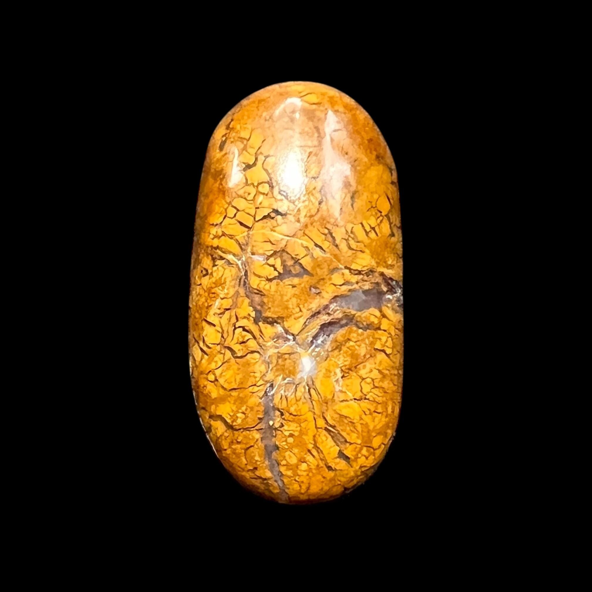 Stone Canyon Brecciated Yellow Jasper Cabochon, Agate Jasper