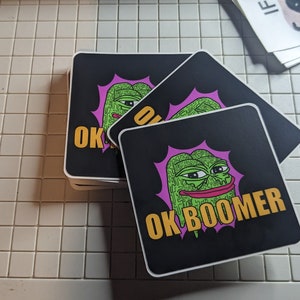 Meme Bumper Sticker - Funny OK BOOMER Pepe Frog
