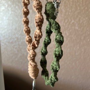 Wristlet keychain, macrame keychain, key fob accessories