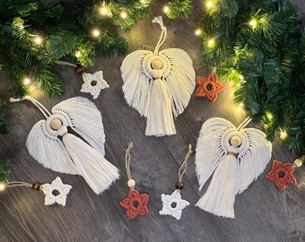 Macrame Angel Ornament, Ange wall hanging, Christmas Angel,  Guardian Angel, Easter decor