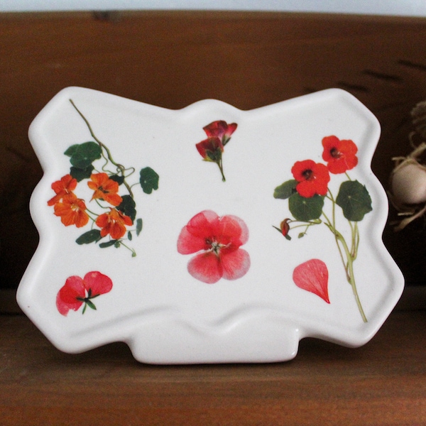 Unique Ceramic Decor, Ceramic Tabletop Decor, Shelf Decor, Home Accents, Accent Decor, House Decor, Decorative Tiered Tray, Poppy Decor