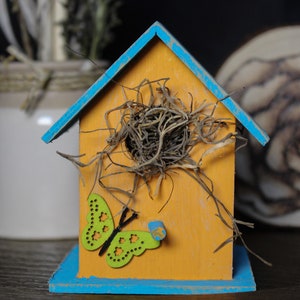 Summer Collection, Mini Birdhouse, Wooden Birdhouse, Shelf Decor, Accent Decor, House Decor, Decorative Tiered Tray, Farmhouse Style Decor