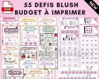 NEW! 55 trackers et défis à télécharger, supports budgétaires, challenges BLUSH BUDGET