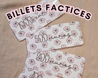 BILLETS factices mignons, défis, épargnes, challenges, Blush Budget |