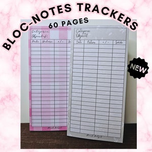 BLOC-NOTES trackers budget challenge économies, épargnes, budget planner, A6 Blush Budget image 1