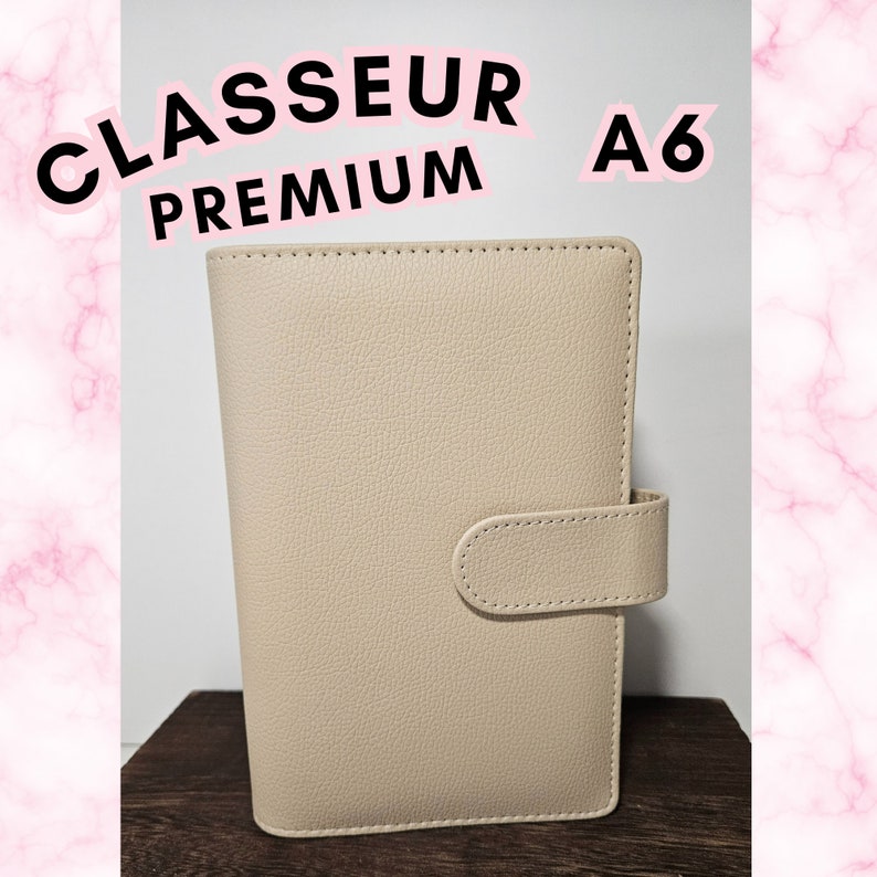 Classeur premium A6 challenge économies, épargnes, budget planner, A6 Blush Budget Beige