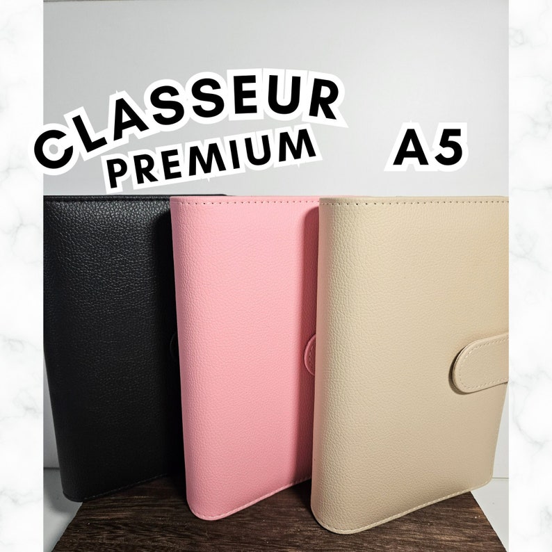 Classeur premium A5 challenge économies, épargnes, budget planner, A5 Blush Budget image 1