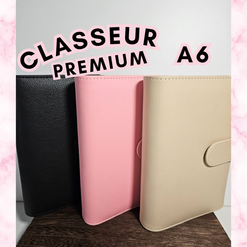 Classeur premium A6 challenge économies, épargnes, budget planner, A6 Blush Budget image 1