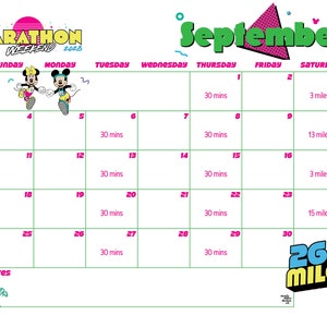 Marathon Training Calendar 2023 Marathon Weekend Blank and - Etsy
