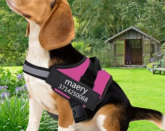 Personalized No Pull Dog Harness Custom Pet Vest to Prevent Tugging,Pulling,Training and Walking Pet Gift