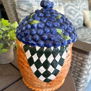 Vintage Blueberry Cookie Jar