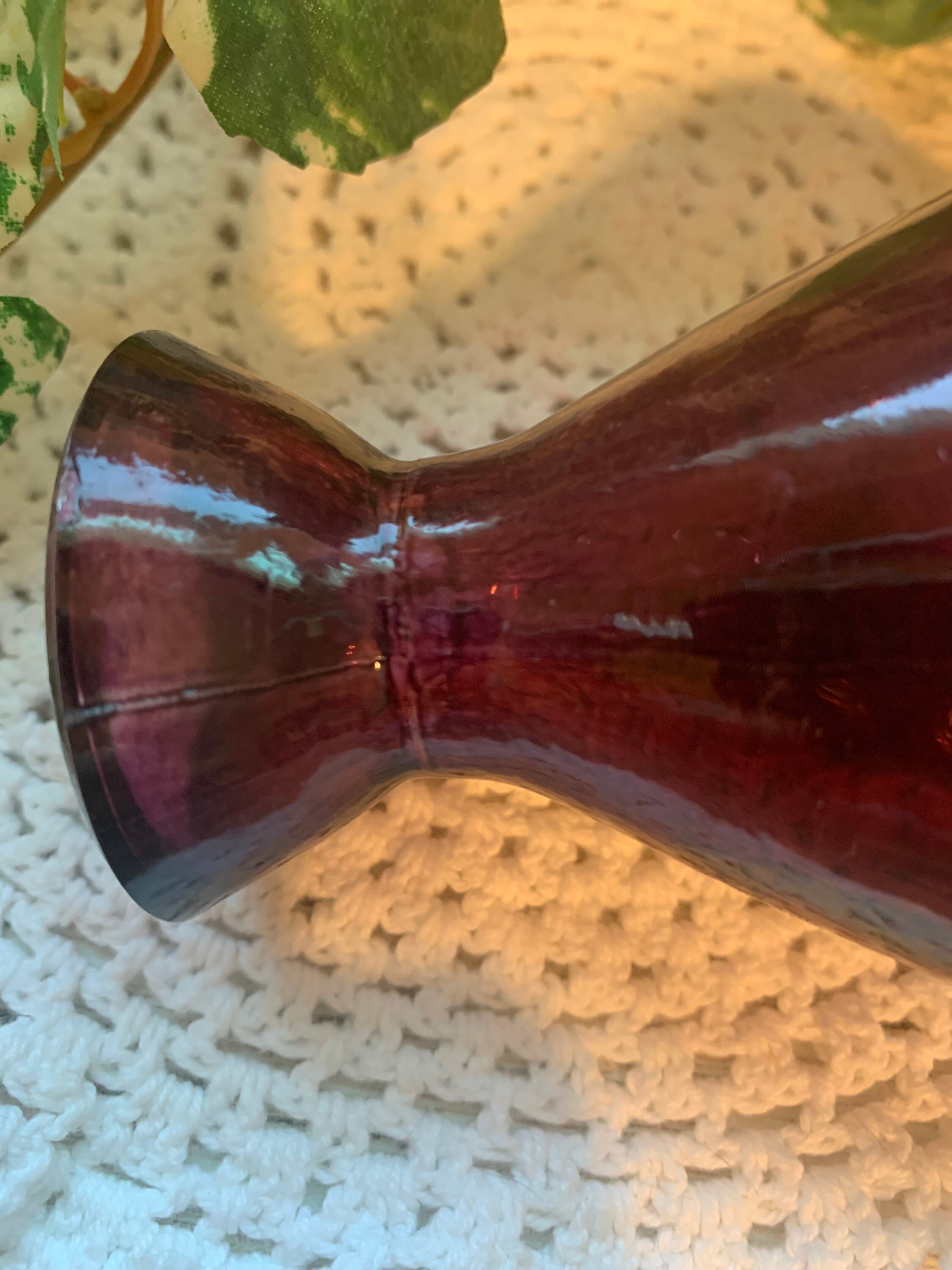 Vintage Purple Vase, Small Bud Vase, Purple Glass, Gift Idea, Purple