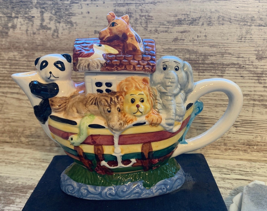 Vintage Teanee Noah's Ark Teapot Etsy