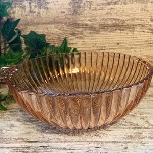 Vintage Pink bowl 1930 Depression Glass Antique Anchor Hocking