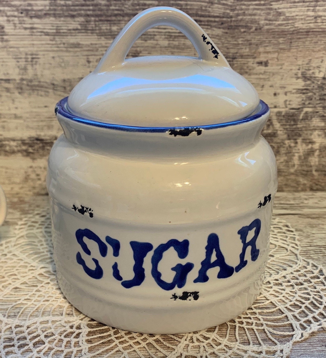 Vintage Sugar Canister Etsy