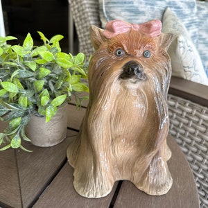 Vintage Yorkie Dog Statue