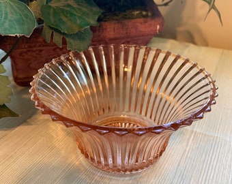 Vintage Anchor Hocking Pink Queen Mary Depression Glass