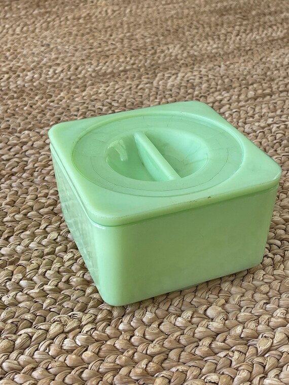 Vintage Jadeite Refrigerator Dish Glass Jadite Etsy