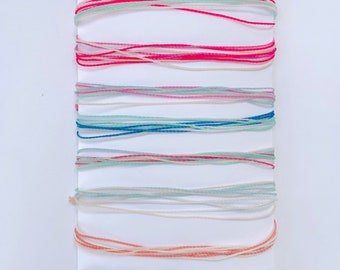 Waterproof Wax String Bracelet, Adjustable Stringed Bracelet | Summer jewelry