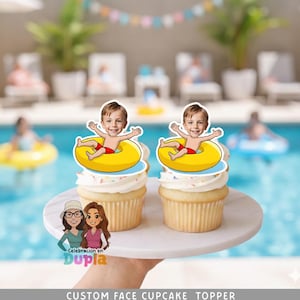 Cupcake Toppers - Face cupcake topper -Custom Face- cupcake Topper- Topper Birthday party