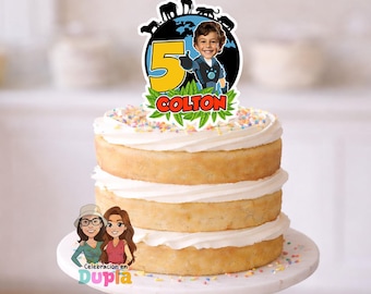 Décoration pour gâteau Animal Explorer Brothers - Thème aventure visage personnalisé - Fichier imprimable